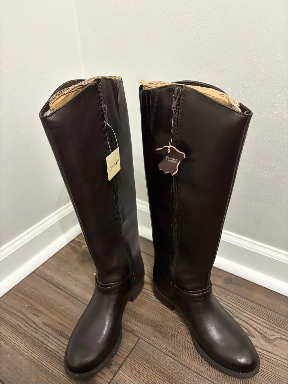 Over-the-Knee Riding Boots in Dark Brown